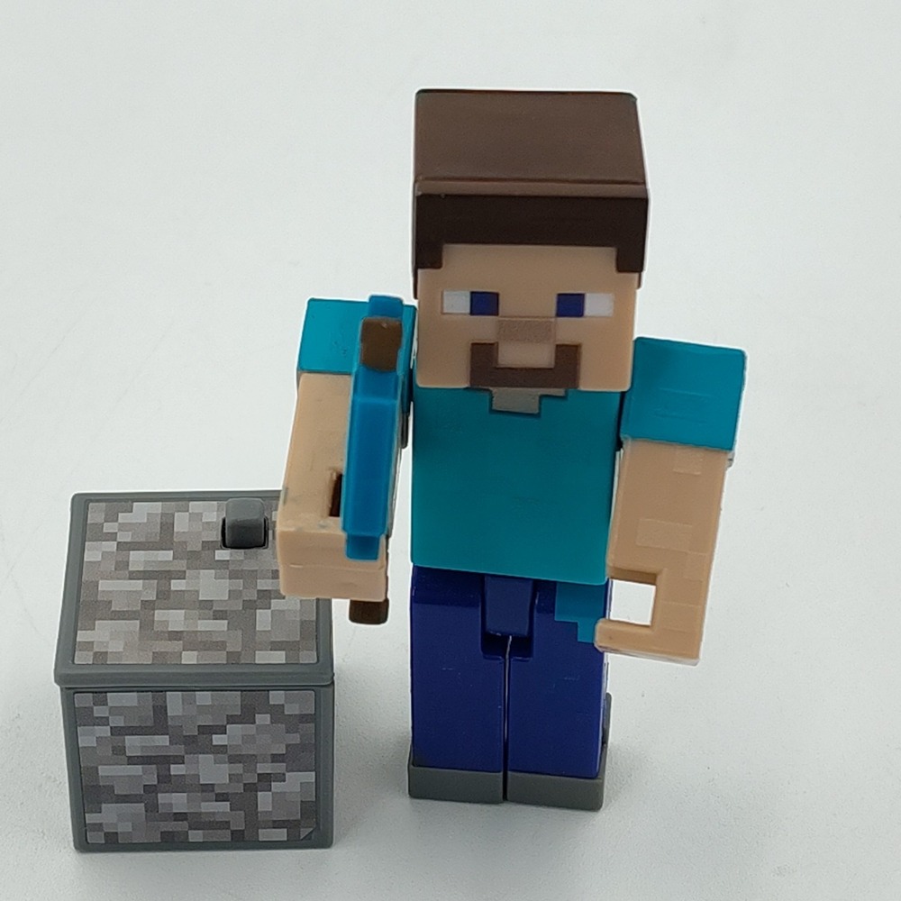 Minecraft‎ 3.25in Comic Maker Steve Figure Accessories Mattel📸SEE📏📸 - Picture 13 of 16
